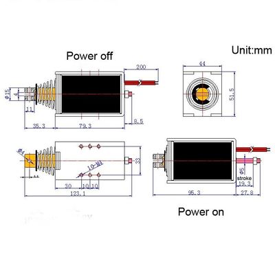 1U578 DC 12V 24V Potente solenoide lineare a telaio aperto push pull con tratto di 10 mm