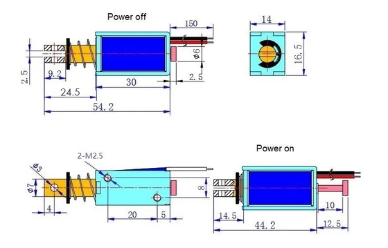 U0730 Mini Push Pull DC 12V 24V Solenoide open frame